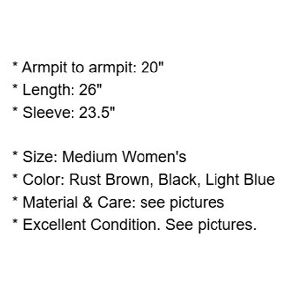 Joie Sweater Womens Jacket Medium Brown Black Blue Check Double Breasted Knit - Picture 4 of 11